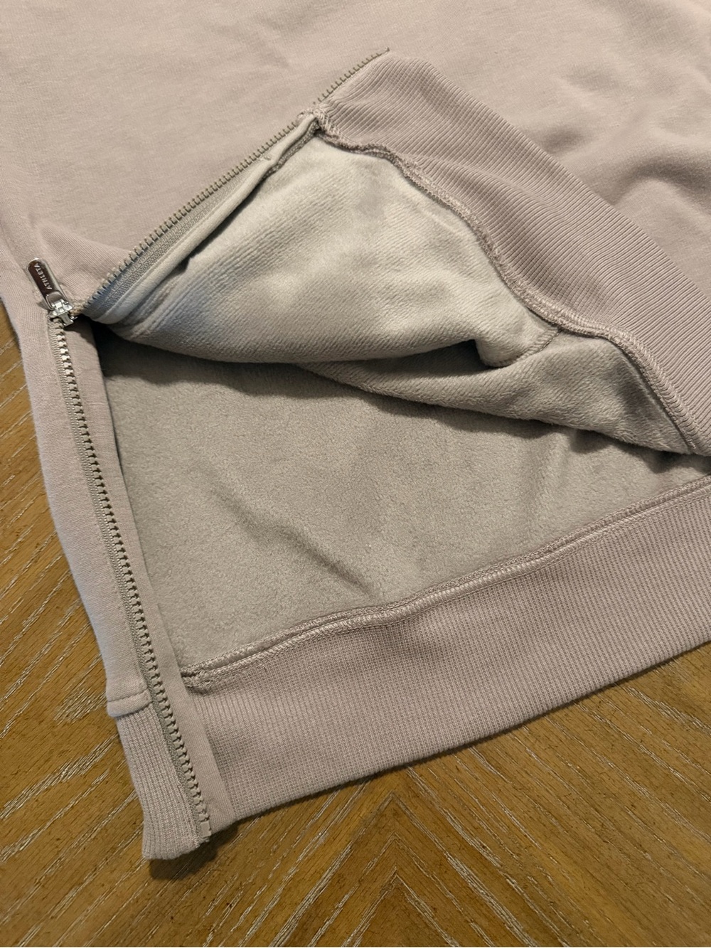 Athleta Cozy Karma Half-Zip Pullover in Mushroom Taupe - Picture 4 of 5